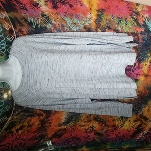 Aerie White & Gray Marbled Oversized Crewneck Sweatshirt Sz L